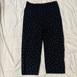 Ann Taylor Black Heart Print Trousers